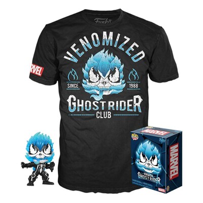Funko POP Tee Box: Marvel Venom - Venom/Ghost Rider, Funko figurka a tričko, Velikost - L