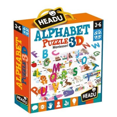HEADU - Montessori - 3D puzzle Abeceda