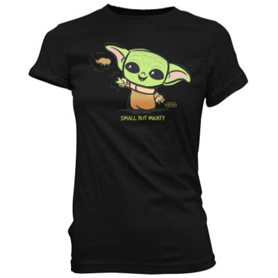 Funko POP Tee: Star Wars: The Mandalorian - Cute Child Force, dámské tričko, Velikost - L
