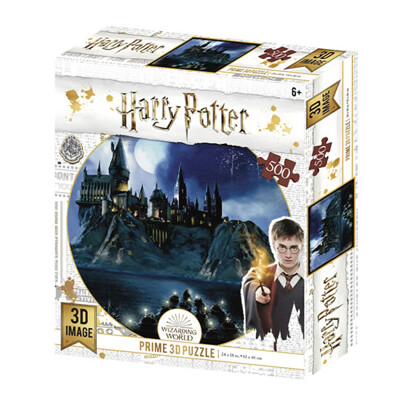 Puzzle - Harry Potter - Bradavice v noci 3D (500 dílků)