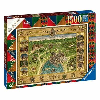 Puzzle - Harry Potter - Hogwarts Map (1500 dílků)