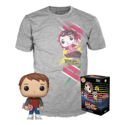 Funko POP Tee Box: Back to the Future - Marty, Funko figurka a tričko, Velikost - XL