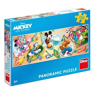 Puzzle Panoramic - Mickey s kamarády sportují (150 dílků)