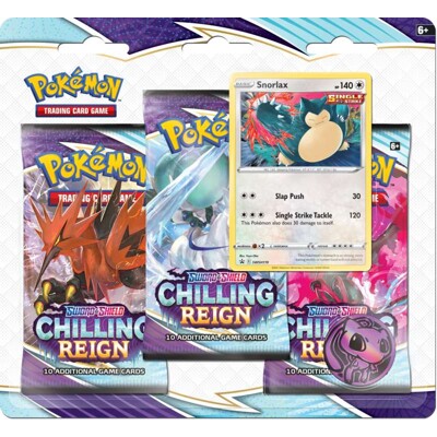 Pokémon Sword & Shield - Chilling Reign 3 Blister Booster - Snorlax