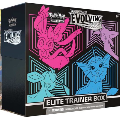 Pokémon Sword & Shield - Evolving Skies Elite Trainer Box (Vaporeon, Espeon, Glaceon & Sylveon)