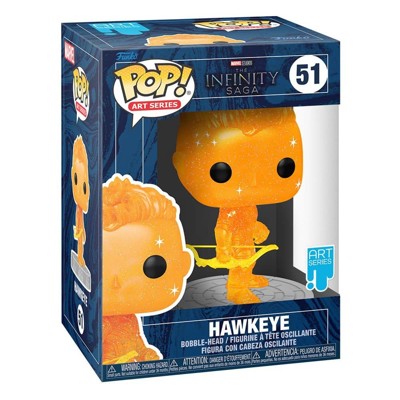 Funko POP: Infinity Saga - Hawkeye (orange) (Artist Series) with Pop Protector
