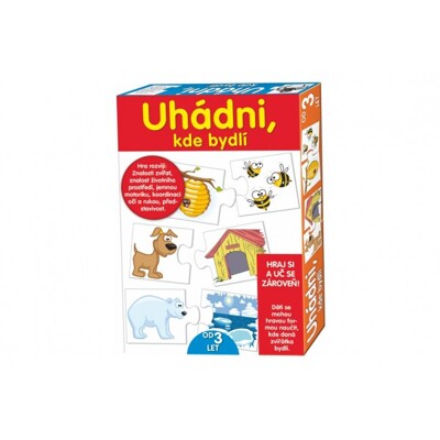 Puzzle deskové Uhádni, kde bydlí