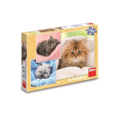 Puzzle - Roztomilá koťátka (3x55 dílků)