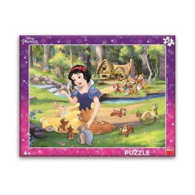 Puzzle - Sněhurka a zvířátka (40 dílků)