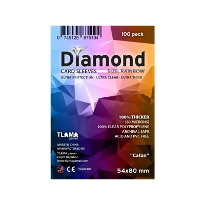 Obaly na karty - Diamond Sleeves: Rainbow - ''Catan'' 54x80 mm (100 ks)