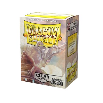 Dragon Shield - Standard Card Game Sleeves - Matte Non-Glare Clear (100 ks)