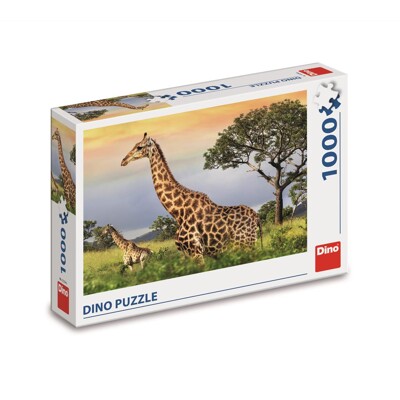 Puzzle - Žirafí rodina (1000 dílků)