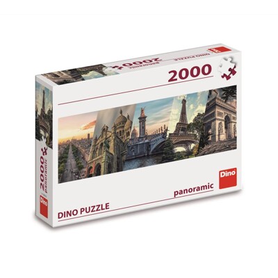 Puzzle Panoramic - Paříž koláž (2000 dílků)
