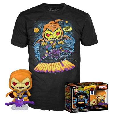 Funko POP Tee Box: Animated Spiderman - Hobgoblin, Funko figurka a tričko, Velikost - L