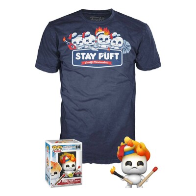 Funko POP Tee Box: Ghostbusters: Afterlife - Stay Puft Quality Marshmallows, Funko figurka a tričko, Velikost - M