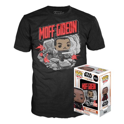 Funko POP Tee Box: Star Wars: The Mandalorian - Moff Gideon, Funko figurka a tričko, Velikost - XL