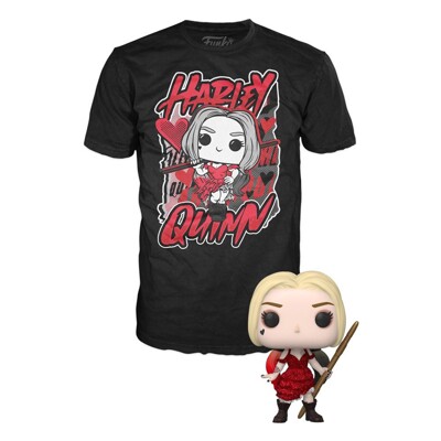 Funko POP Tee Box: The Suicide Squad - Harley Quinn (Damaged Dress), Funko figurka a tričko, Velikost - S