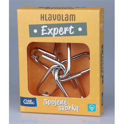 Hlavolam Expert - Spojené svorky (kovový hlavolam)