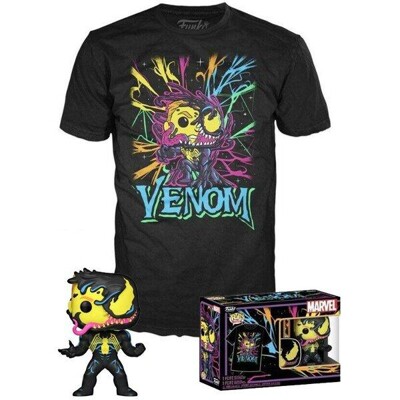 Funko POP Tee Box: Marvel: Venom - Eddie Brock Blacklight, Funko figurka a tričko, Velikost - XL