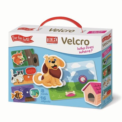 Velcro skládačky - Kdo kde bydlí? (Who where lives?)