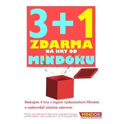 MINDOK slaví 15 let. (kup 4 hry MindOK = 3 + 1 nejlevnější hra zdarma)