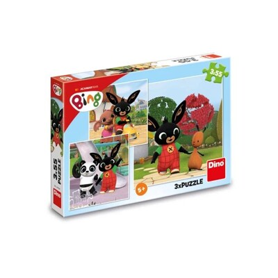 Puzzle - Bing si hraje (3x55 dílků)