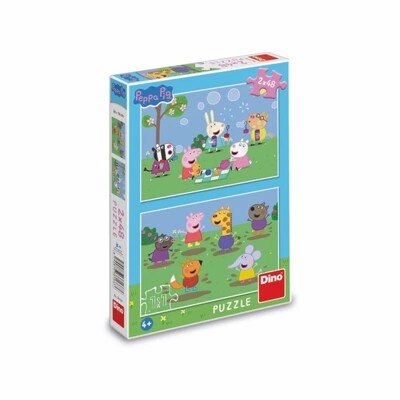 Puzzle - Peppa Pig a kamarádi (2 x 48 dílků)