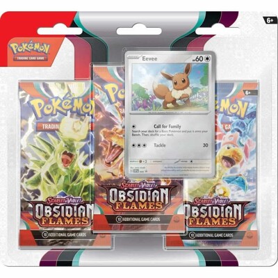 Pokémon Scarlet & Violet - Obsidian Flames 3 Blister Booster - Eevee