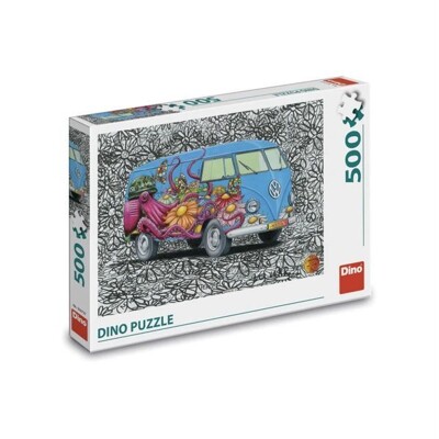 Puzzle - Hippies VW (500 dílků)