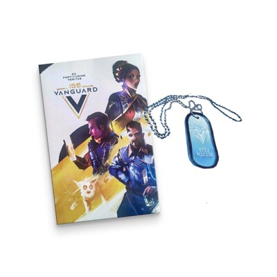 ISS Vanguard - Komiks a dog tag (promo)