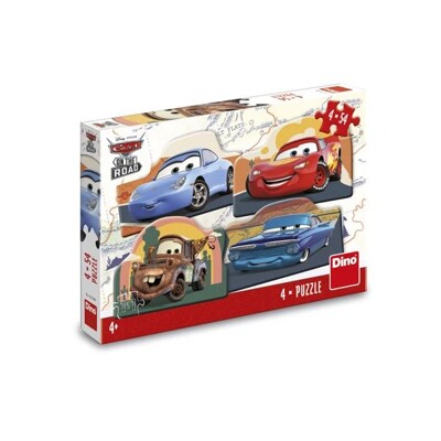 Puzzle - Cars na cestě (4 x 54 dílků)