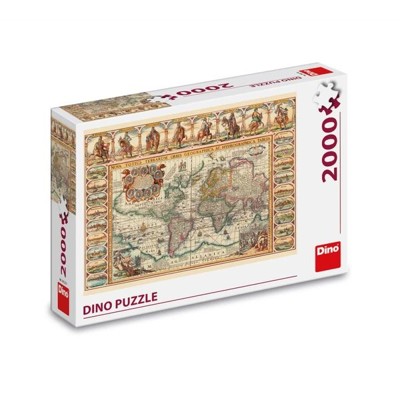 Puzzle - Historická mapa světa (2000 dílků)