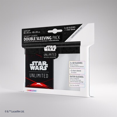 Gamegenic obaly na karty: Star Wars: Unlimited Art Sleeves Double Sleeving Pack - Space Red (2x60+1 Sleeves)