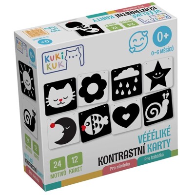 KukiKuk - Véééliké kontrastní karty Pro miminka