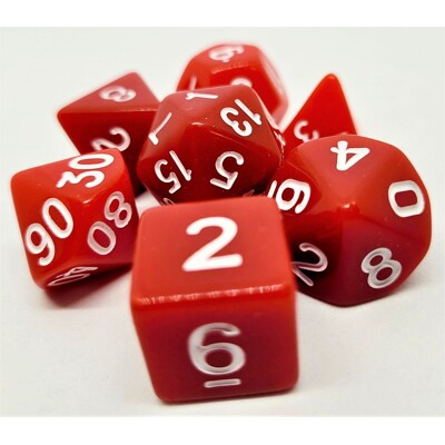 Sada kostek Opaque: Red / White (7)