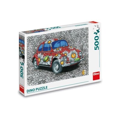 Puzzle - Malovaný VW Brouk (500 dílků)