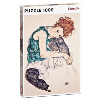 Puzzle - Schiele - Sedící dívka (1000 dílků)