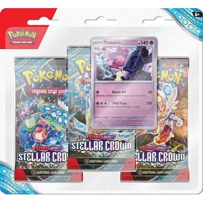 Pokémon Scarlet & Violet - Stellar Crown 3 Blister Booster - Tinkaton