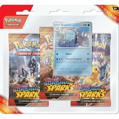 Pokémon Scarlet & Violet - Surging Sparks 3 Blister Booster - Quagsire