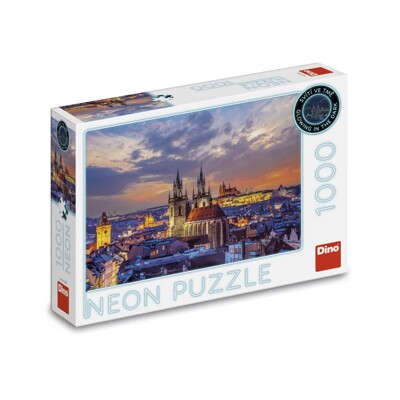 Puzzle Neon - Pohled na Hradčany (1000 dílků)