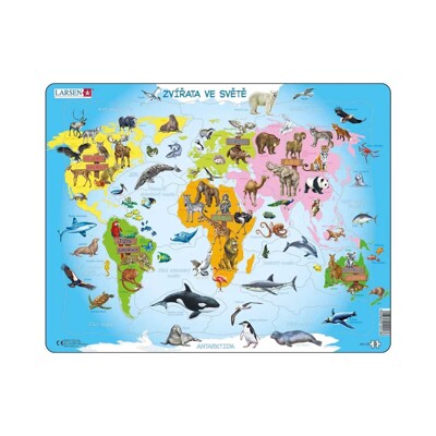 Zvířata ve světě - Vzdělávací puzzle (28 dílků)