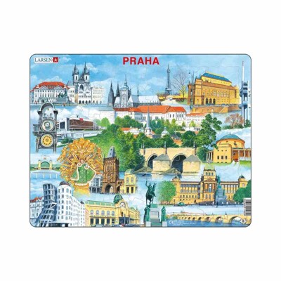 Praha památky - Vzdělávací puzzle (66 dílků)
