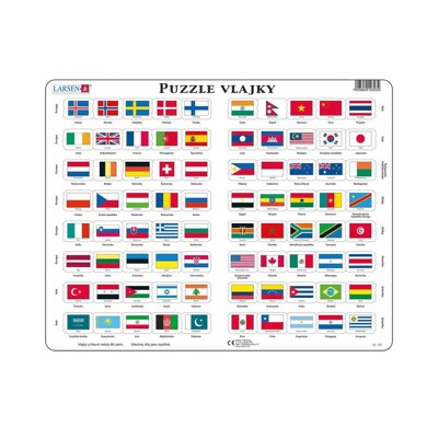 Vlajky - Vzdělávací puzzle (80 dílků)