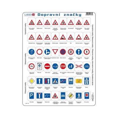 Dopravní značky - Vzdělávací puzzle (48 dílků)