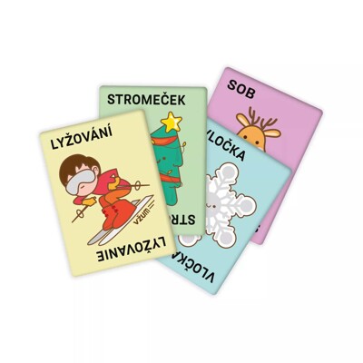Taco, plyšák, koza, sýr, pizza - Vánoce (promo karty)