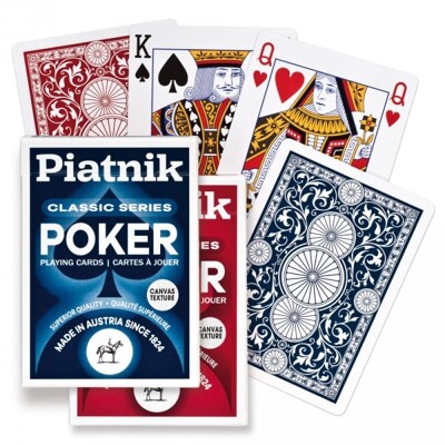 Poker karty - Classic Series s texturou - modré
