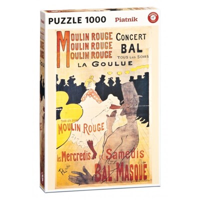 Puzzle - Toulouse-Lautrec La Goulue v Moulin Rouge (1000 dílků)