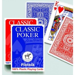 Poker 100 % plastové karty Piatnik - modré