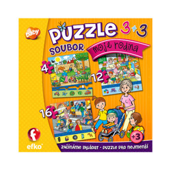 Soubor puzzle 3 v 1 - Moje rodina