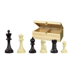 Šachové figury Staunton č. 6 - Nerva, plastové + dřevěná krabička